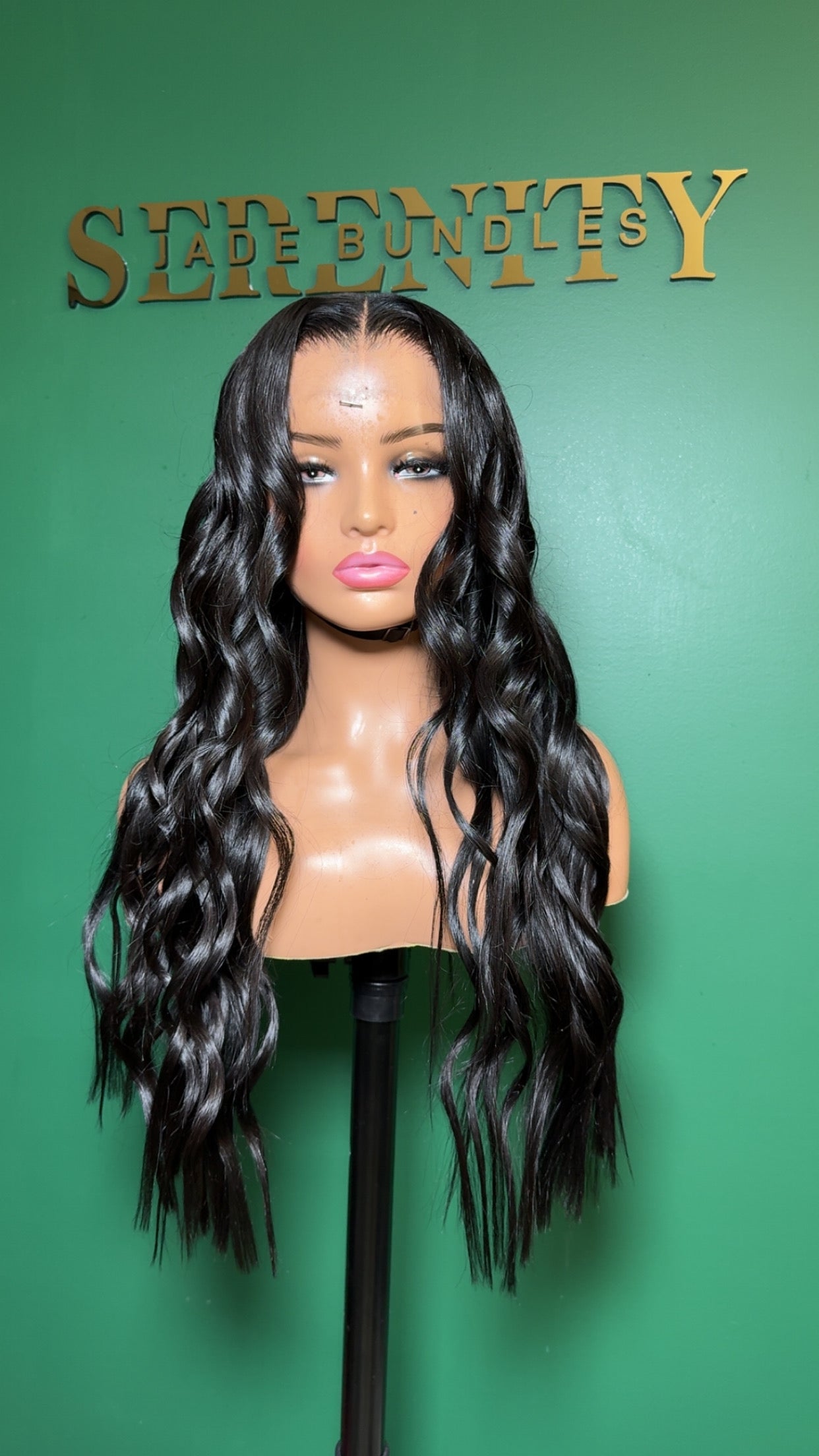 5x5 Jet Black Wig